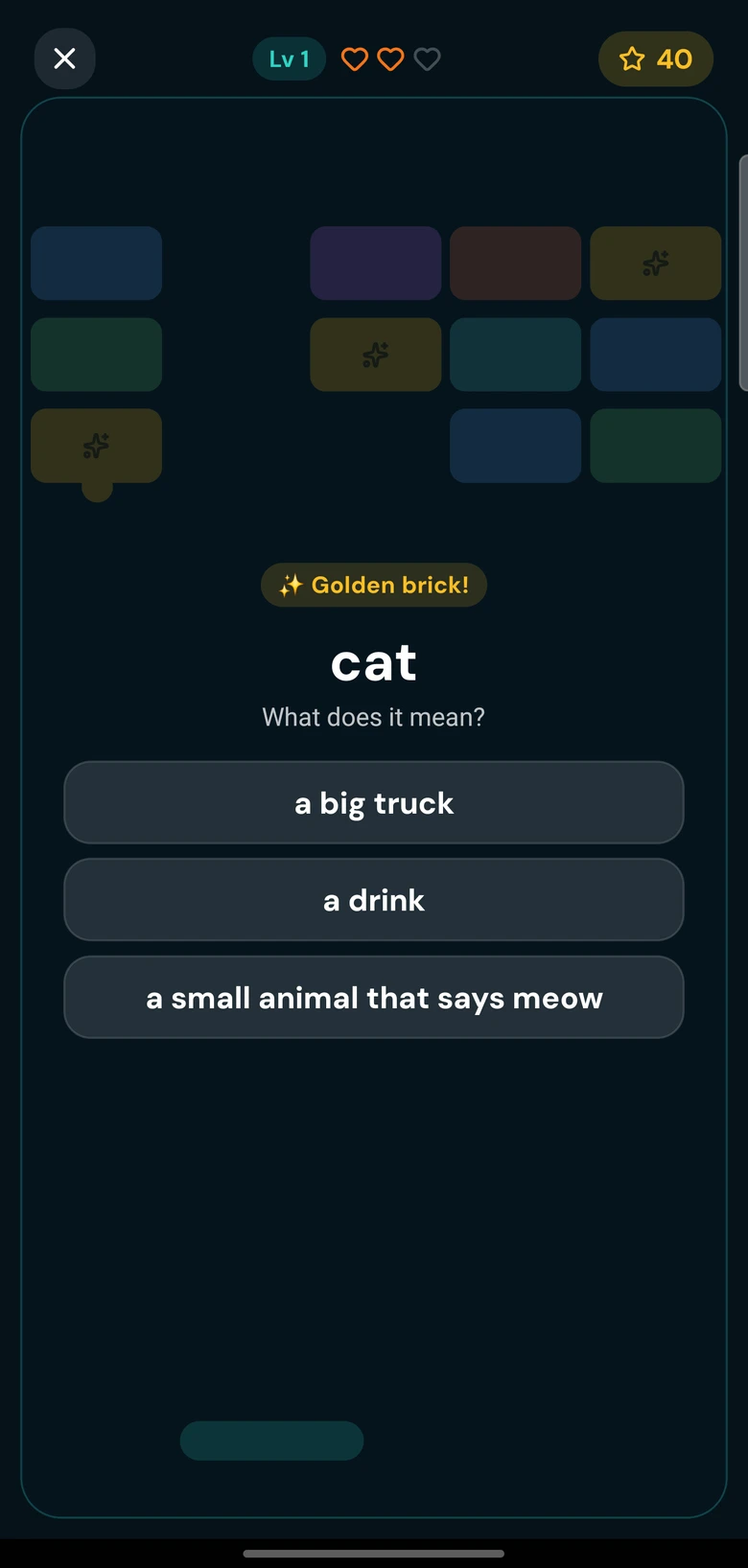 The Word Smash game in the Tigaly app